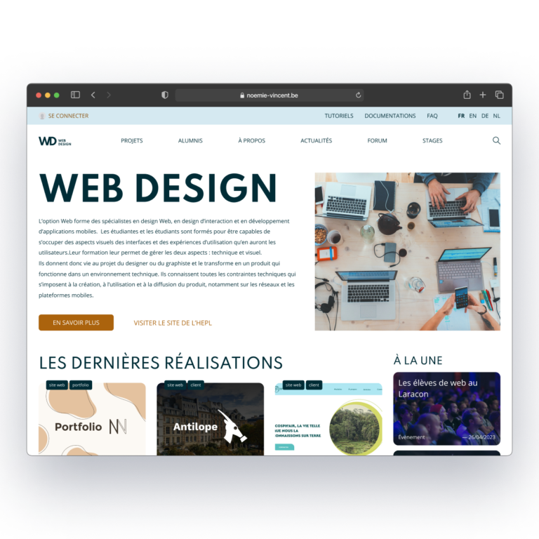 Project home page for the Option Web site